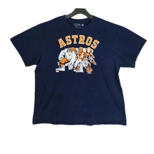 Marvel 2017 Houston Astros Mens 2XL T-Shirt Navy Blue Avengers Hulk Spiderman SS